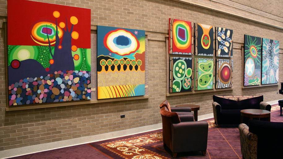 Gift of Art Display of artwork in U Hospital lobby